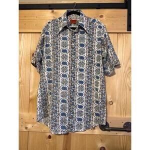 VTG Sears Kings Road Shop Perma Prest Men’s Button Down Polo Sz Tall XL Retro